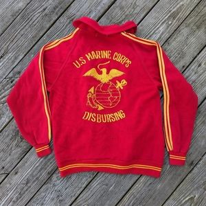 Vintage Red and Yellow US Marine Corps Sweatshirt